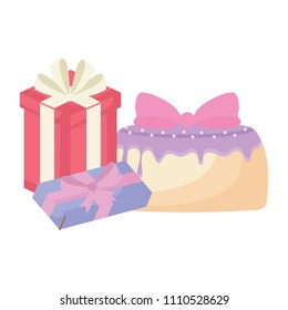 Gift boxes and cake design