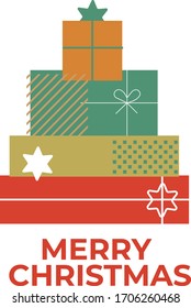 Gift Boxes for Christmas on White Background