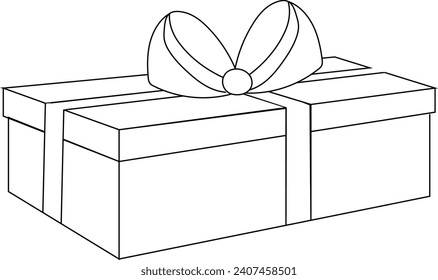 Gift boxes drawing decoration design.
