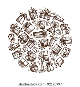 Gift boxes, frame for your design