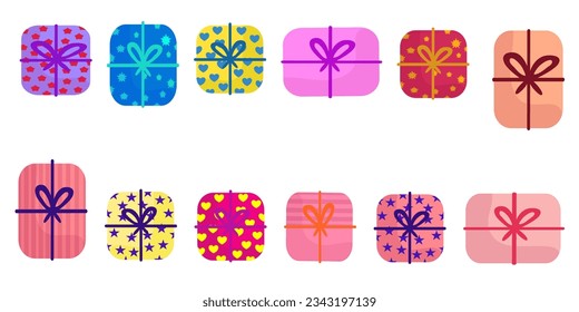 Gift boxes, hand drawn christmas collection