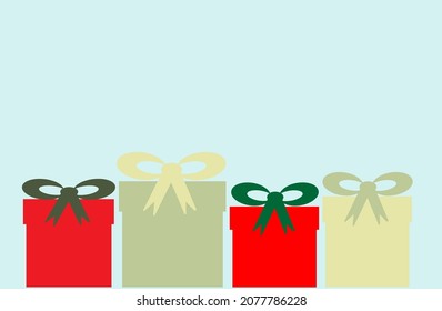 Cajas de regalo con fondo de color azul hielo.