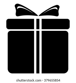 gift boxes icon color black with bows and ribbons on white background vector illustration