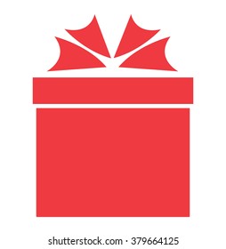 gift boxes icon color red with bows and ribbons on white background vector illustration