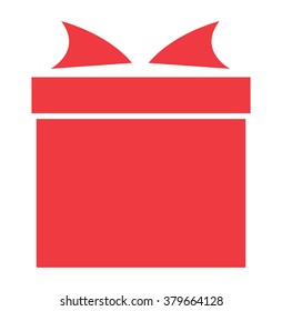 gift boxes icon color red with bows and ribbons on white background vector illustration