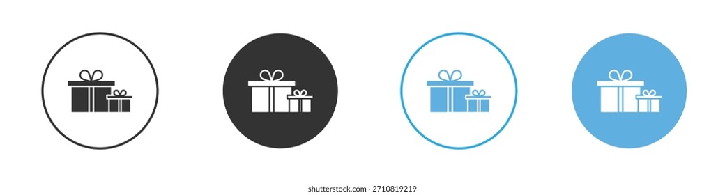 Icono de cajas de regalo. Plantilla de diseño de iconos gráficos