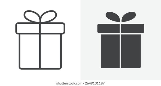 icono de cajas de regalo Esquema de signo de Vector