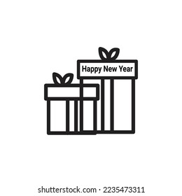gift boxes icon sign symbol, vector illustration on white background.