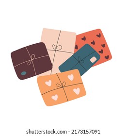 Gift boxes illustration.  Illustration for books, web, banners