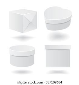 Gift boxes isolated on white background. Vector collection