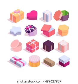 gift boxes isometric illustration