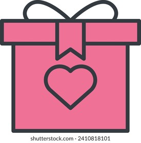 Gift boxes line icon. Continuous one line with curl. Present or Sale sign. Birthday Shopping symbol. Package in Gift Wrap. Surprise package single outline ribbon