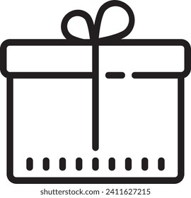 Gift boxes line icon. Continuous one line with curl. Present or Sale sign. Birthday Shopping symbol. Package in Gift Wrap. Surprise package single outline ribbon.