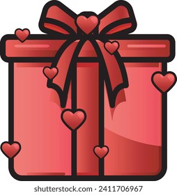 Gift boxes line icon. Continuous one line with curl. Present or Sale sign. Birthday Shopping symbol. Package in Gift Wrap. Surprise package single outline ribbon.