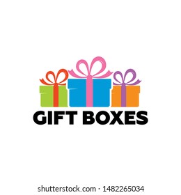 Gift Shop Logo Vector Illustration Design Stock Vector (Royalty Free ...