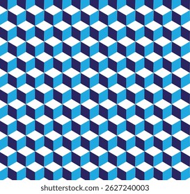 Gift Boxes Mockup with Blue and White Geometric Pattern