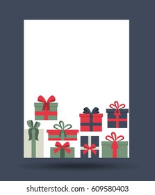 gift boxes over white background. colorful design. vector illustration