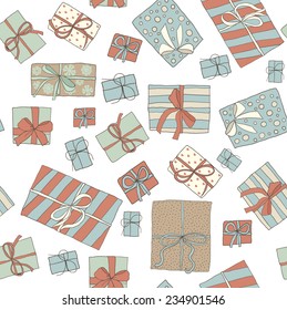 Gift boxes pattern - Illustration