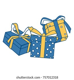 Gift boxes pop art