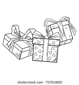 Gift boxes pop art
