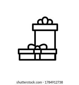 Gift boxes present icon. Simple color with outline vector elements of present icons for ui and ux, website or mobile application
