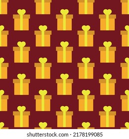 Gift boxes, presents seamless pattern vector. Hand drawn editable illustration. Colorful wrapped paper. Good for Birthday, Christmas.