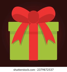 Gift boxes with red bows. Vector illustration in flat style.