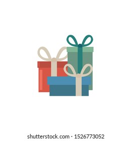 cajas de regalo con cinta sobre el diseño de ilustración vectorial de fondo blanco