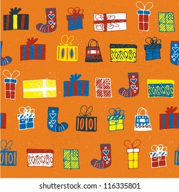 gift boxes seamless background