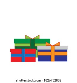  Cajas de regalo aisladas en blanco  
