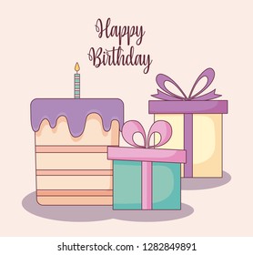 gift boxes and sweet cake
