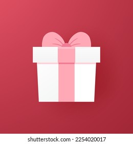 Gift boxes in Valentine's Day. Happy Valentine's Day.