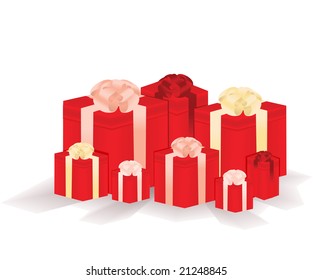 Gift boxes. Vector illustration