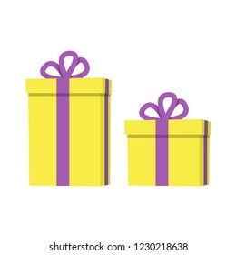 Gift boxes vector illustration. Flat design