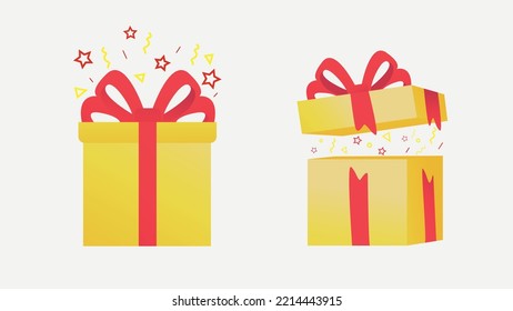 Gift boxes, vector illustration. Flat design