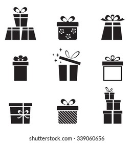 Gift boxes. Vector set.
EPS-10 (non transparent elements,non gradient)