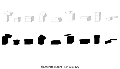 Gift boxes in white and black. Vector illustration.