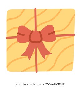 Gift boxes wrapped in decorative paper wrapping,Vector illustration.Gift box view from above. Christmas and birthday holiday gift box.