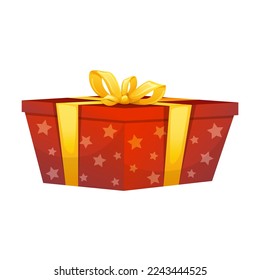 Gift Boxes Wrapped in Paper and Tied with Ribbon as Holiday Symbols Vector cartoon illustration. Gift wraps on boxes with decoration. Holiday presents in bright packaging decorated with bows