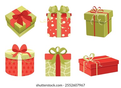 Gift Boxes-Christmas Collection in vector style