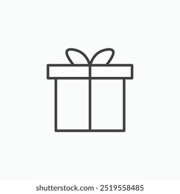 Gift boxesline in Thin line black color. flat simple vector symbols illustration.