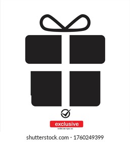 Geschenkbox,Icon.Flat Design-Stil Vektorgrafik für Grafik und Web-Design.
