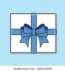 gift box,present, gift box with ribbons, box, new years gift, birthday present, chrismast gift icon vector logo cartoon design illustration