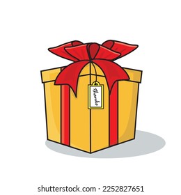 gift box,present, gift box with ribbons, box, new years gift, birthday present, chrismast gift icon vector logo cartoon design illustration
