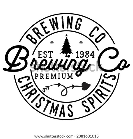 Gift Brewing co christmas spirits t-shirt design