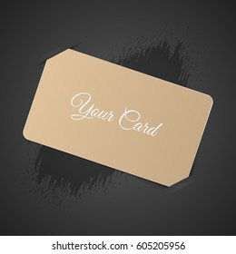 Gift Bussines Card With Title Mockup  Vector Illustration Eps 10