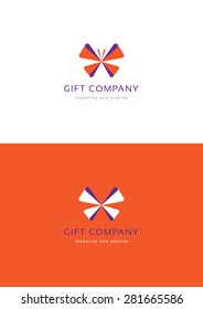 Gift butterfly company logo teamplate.