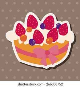 gift cake theme flat icon elements,eps10