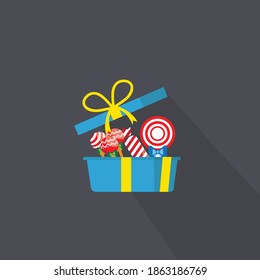 Geschenk mit Candy-Weihnachtssymbol Vektorgrafik