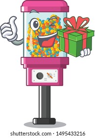 With gift candy vending machine with the character